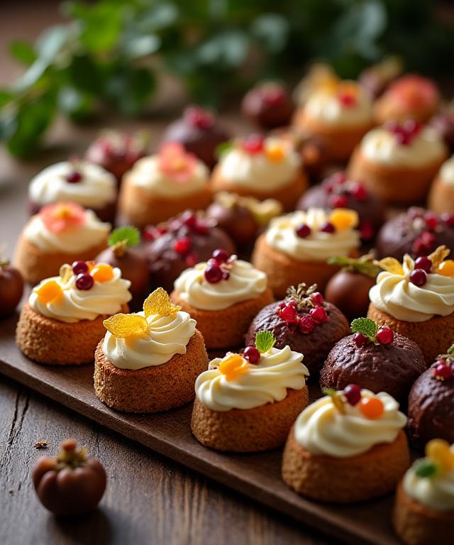 Assortimento di pasticcini e cioccolatini artigianali.
